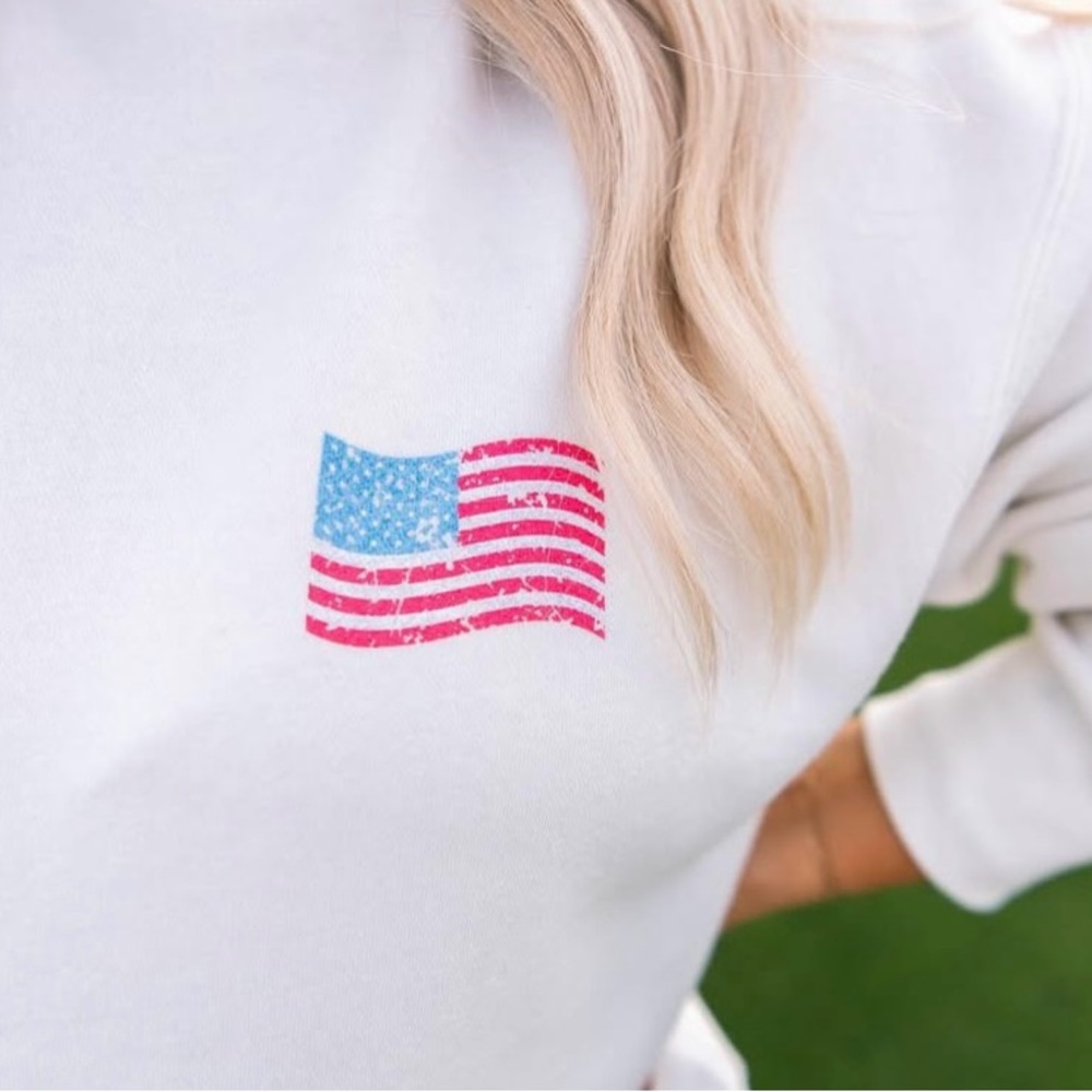 Living Fully Co. I Love America Sweatshirt